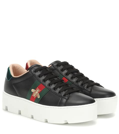 gucci ace leather sneaker women& 39|gucci ace embellished leather sneakers.